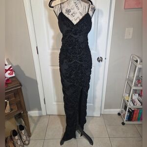 Windsor Black Velvet Maxi Dress